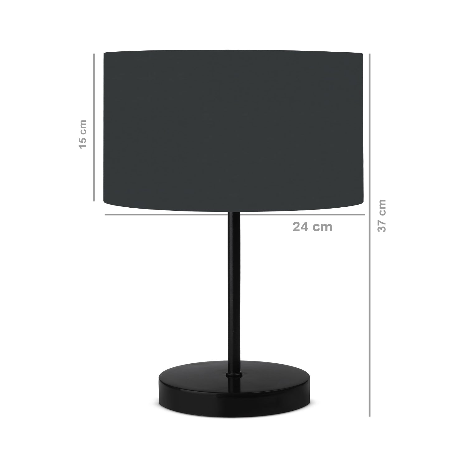 Metal Body Lampshade Table Lamp with Anthracite Head | ByLamp