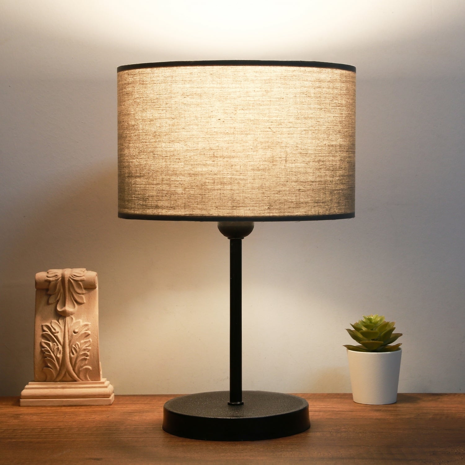 Metal Body Lampshade Table Lamp with Anthracite Head | ByLamp