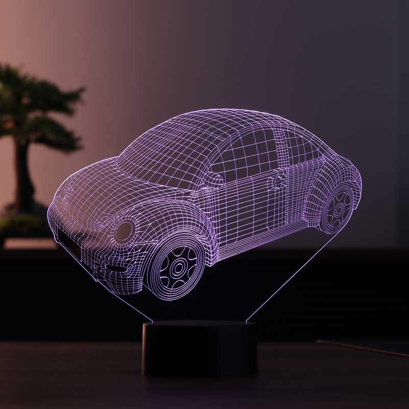 3D سيارة بقيادة مصباح الجدول