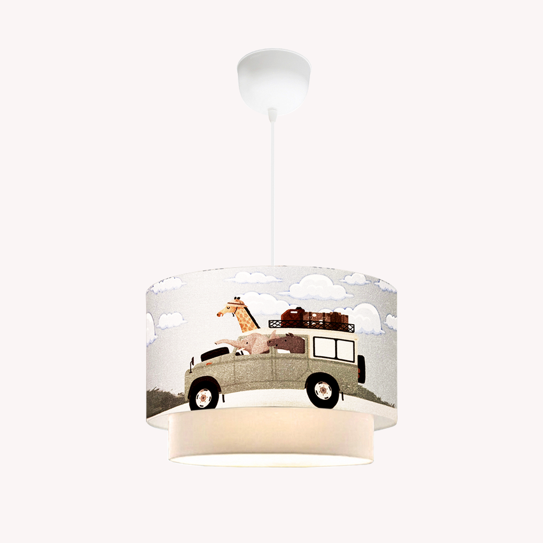 Kids Room Sleeping Cute Rabbit Pendant Chandelier Lamp | ByLamp