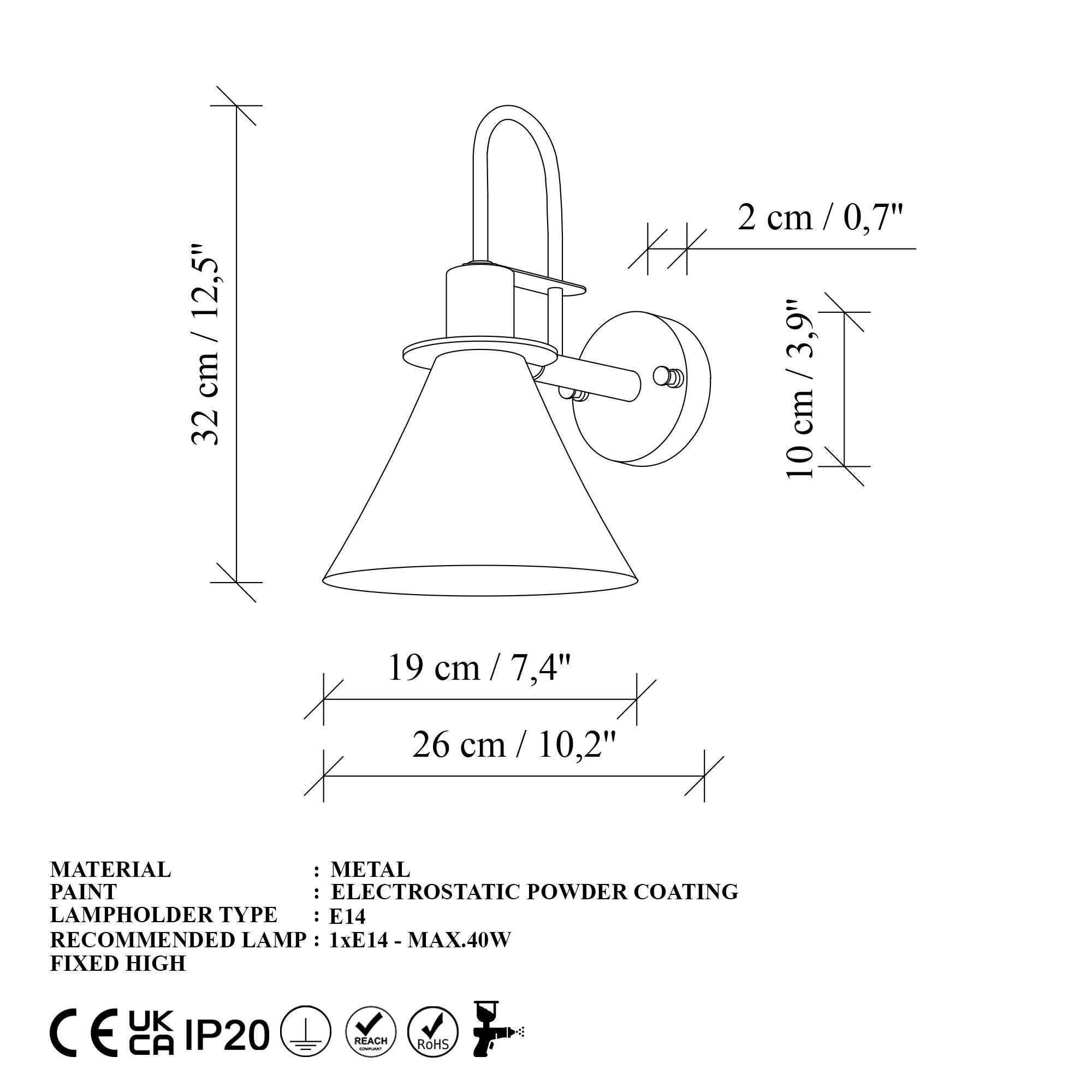 Arco 15041 Sıvama Aplik Duvar Aydınlatma | ByLamp
