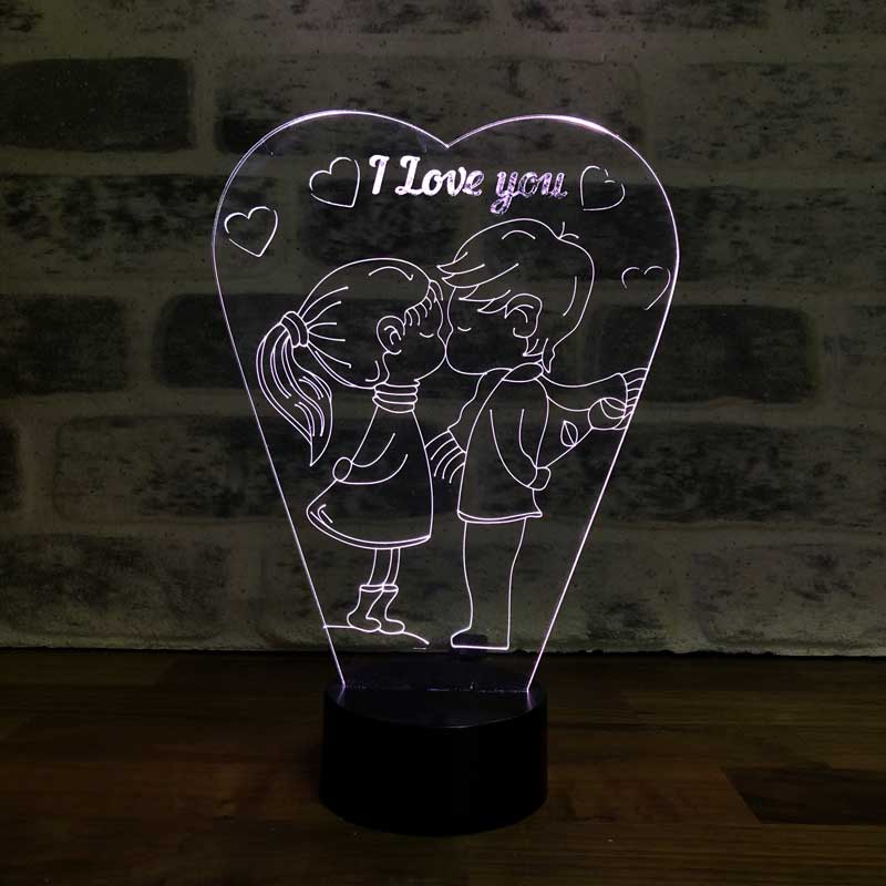 Couple in Love 3D Double Gift LED Lamp