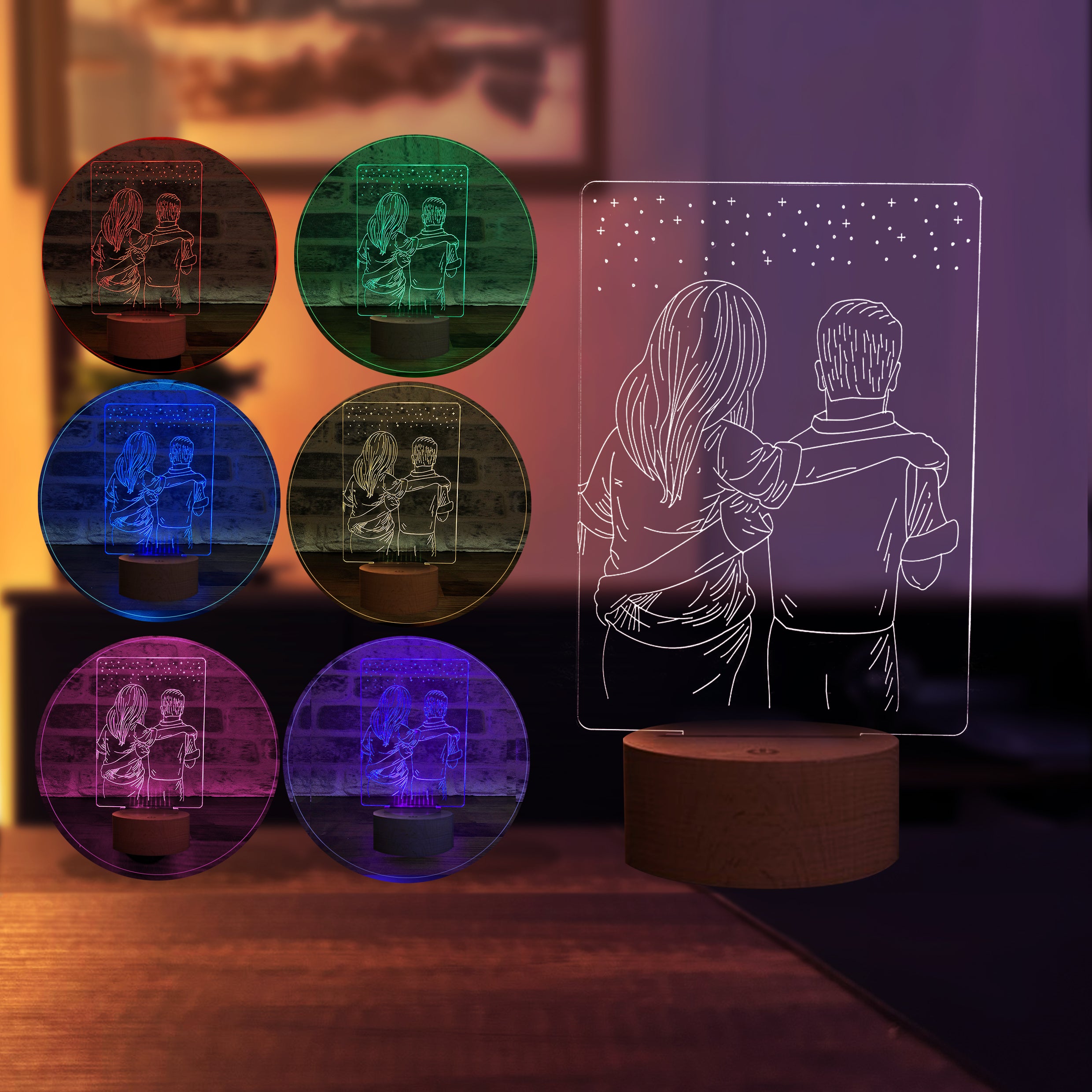 3D Lovers LED Night Light