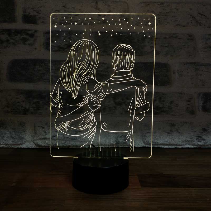 3D Lovers LED Night Light