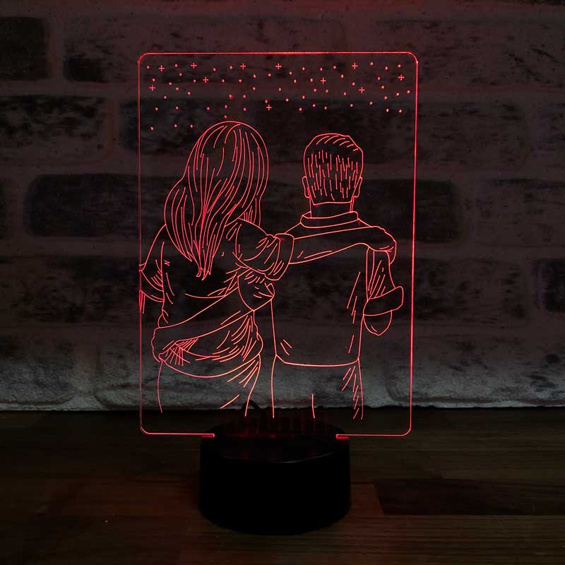 3D Lovers LED Night Light