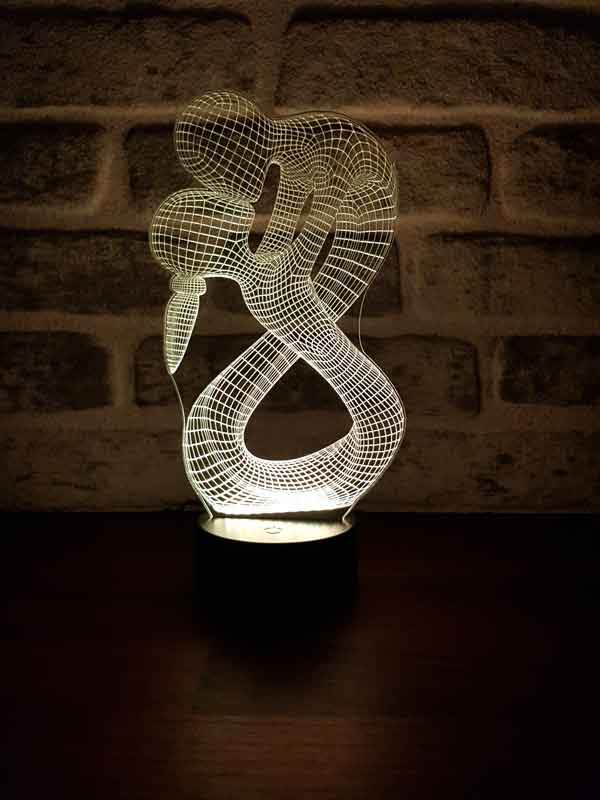 3D عشاق الصمام مصباح الجدول