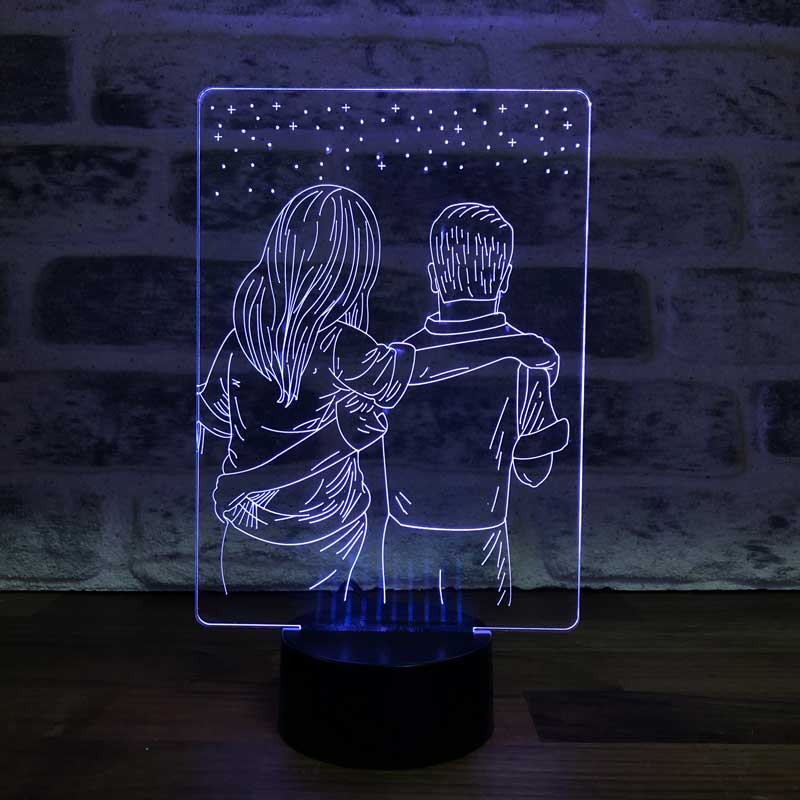 3D Lovers LED Night Light