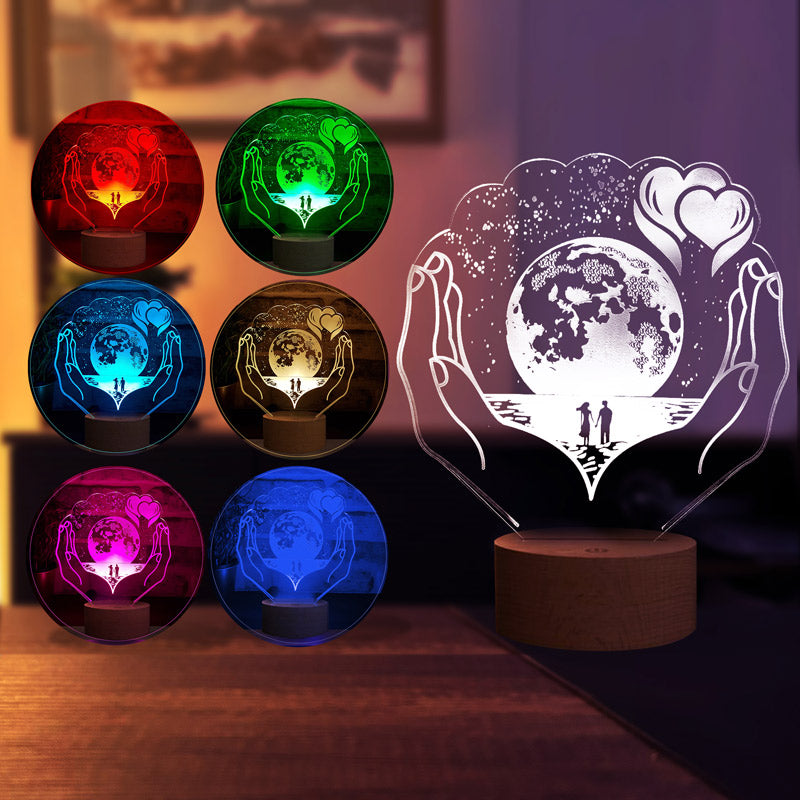 The Planet LED Night Light in Your Hands