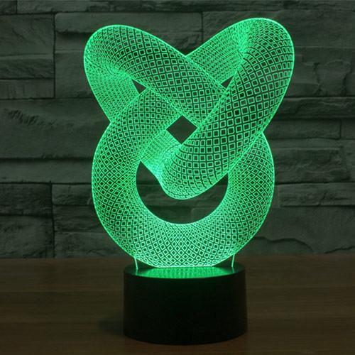 3D الحب دوامة هدية LED مصباح