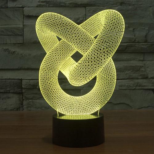 3D amor espiral regalo led lámpara