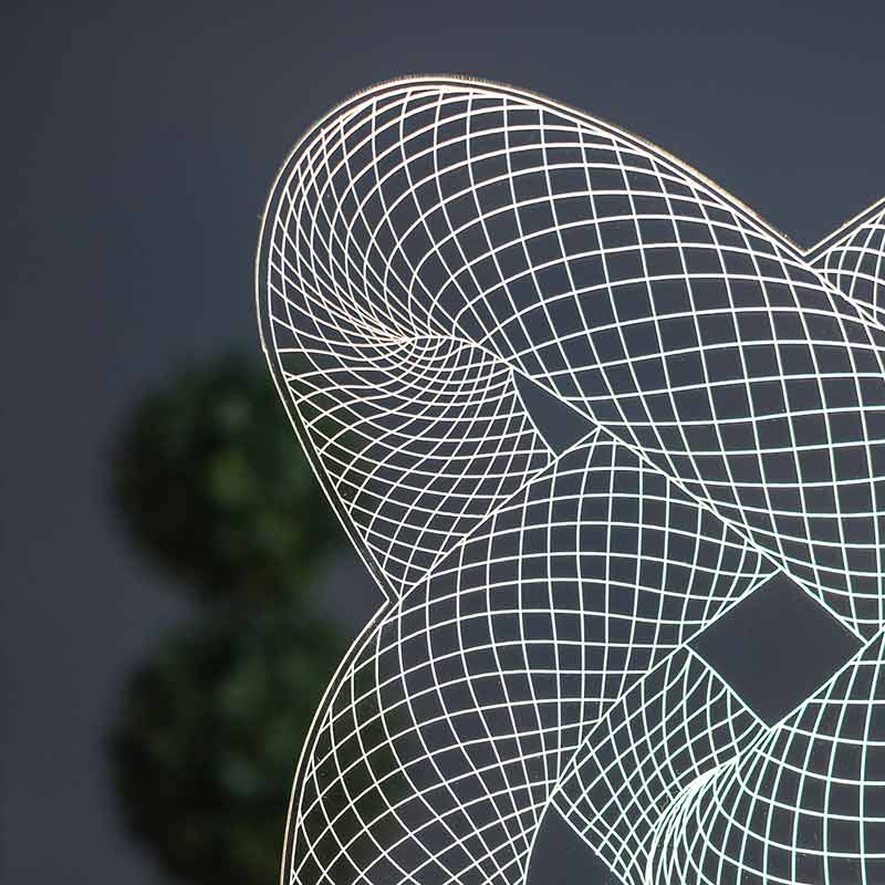 3D Liebe Spiral E-Geschenk Led Lampe