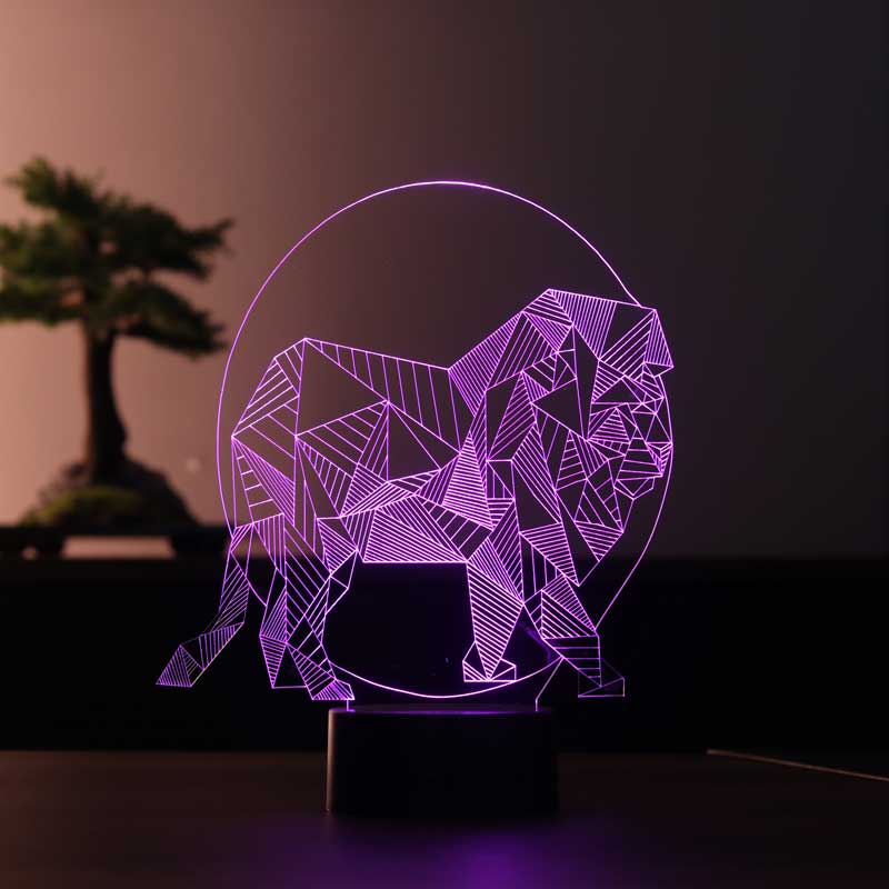 3D Lion Led Table Lamp