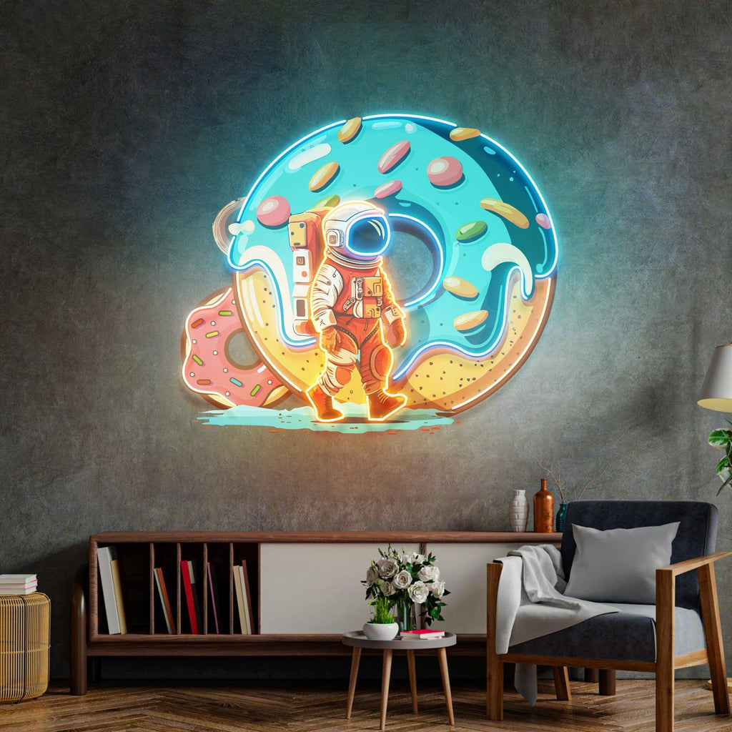 Astronot Donut Neon Lamba | ByLamp