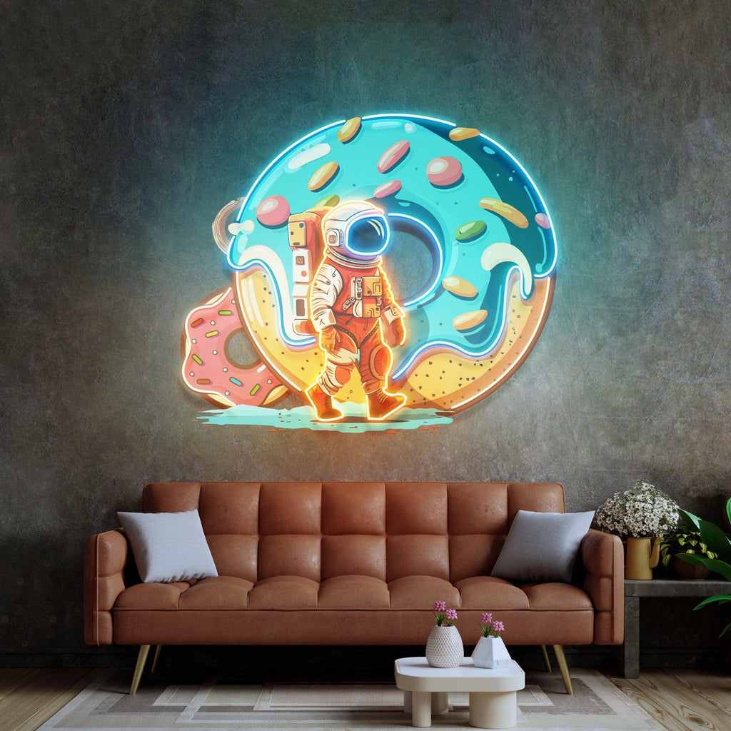 Astronot Donut Neon Lamba | ByLamp