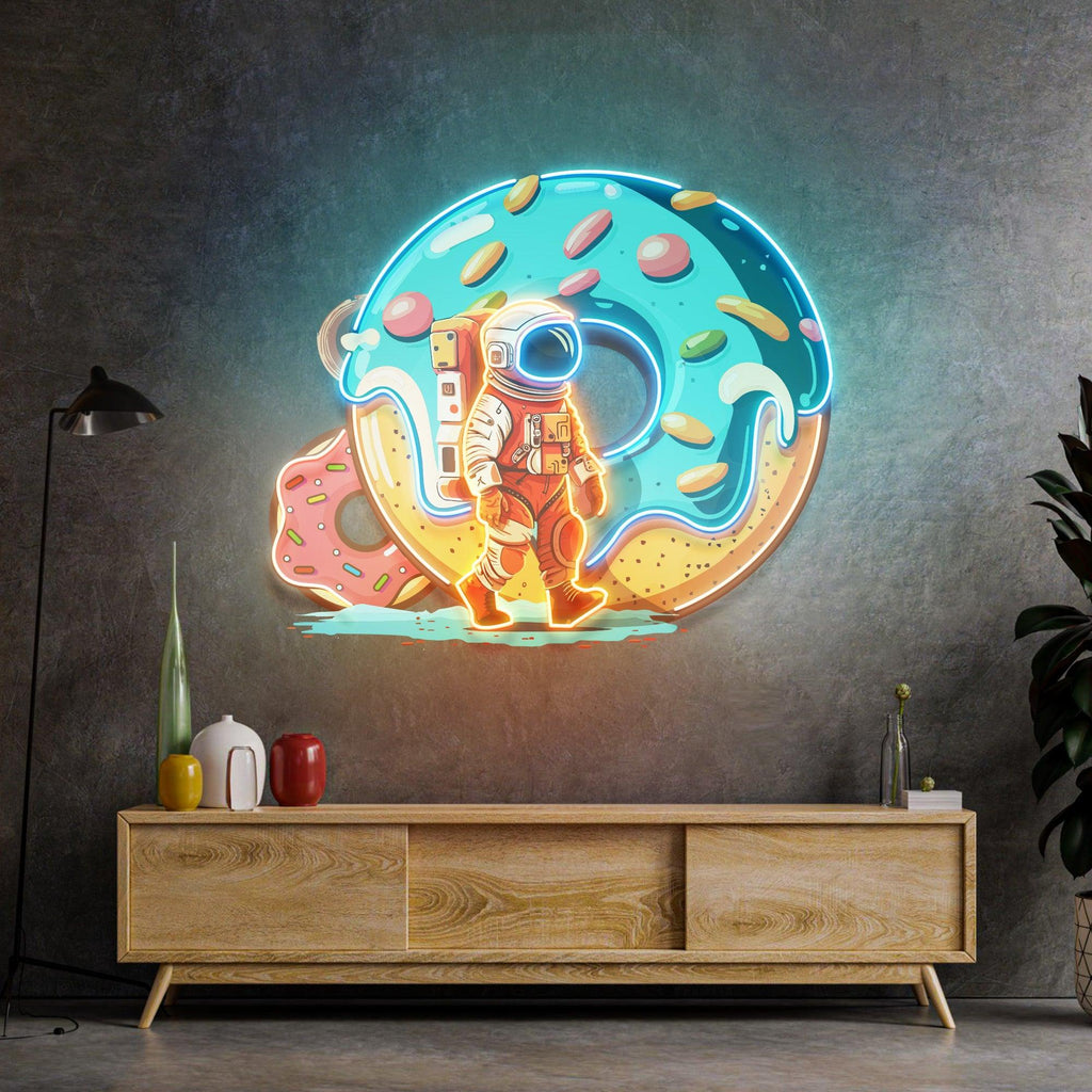 Astronot Donut Neon Lamba | ByLamp