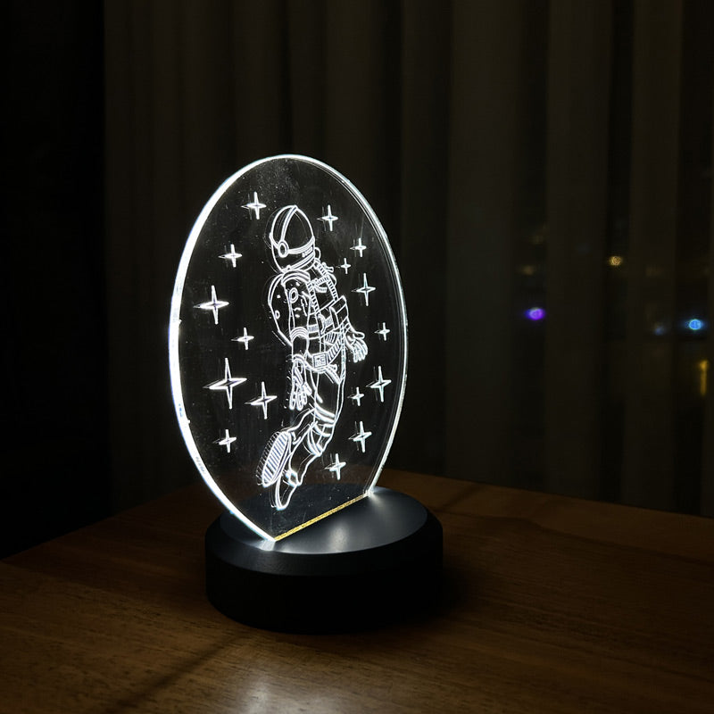 Lámpara de mesa de lecho astronauta