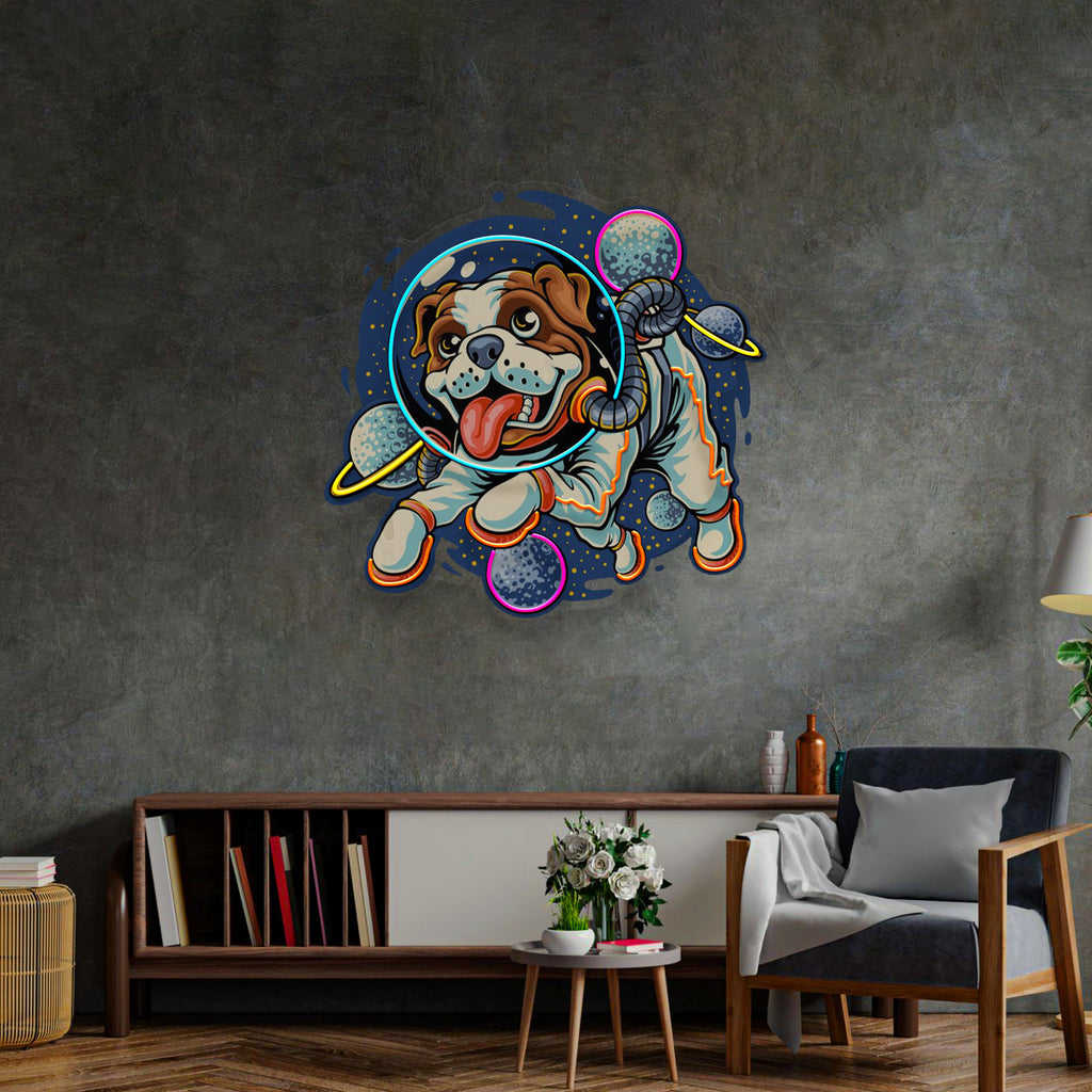 Astronot Köpek Neon Lamba | ByLamp