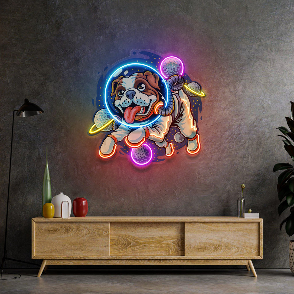 Astronot Köpek Neon Lamba | ByLamp