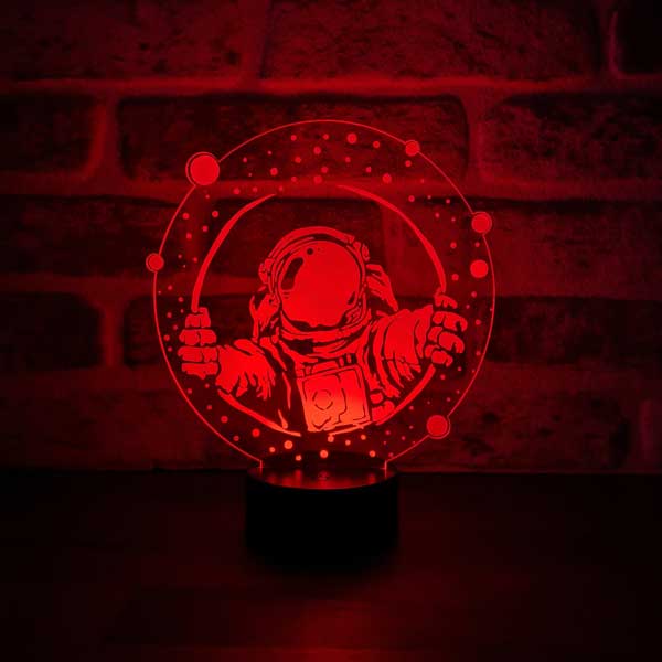 Astronot Penceresi Figürlü Dekoratif Hediye Led Masa Lambası | BYLAMP