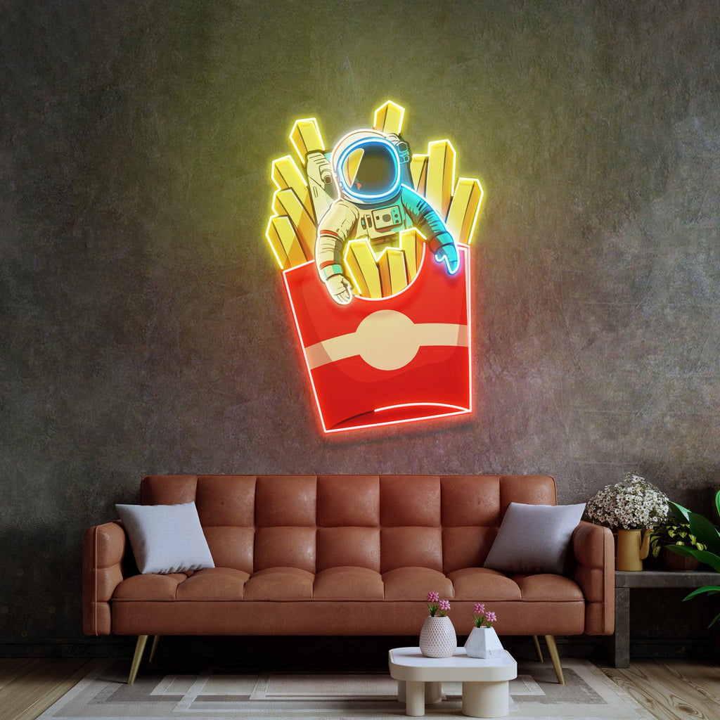 Astronot Patates Cipsi Neon Lamba | ByLamp