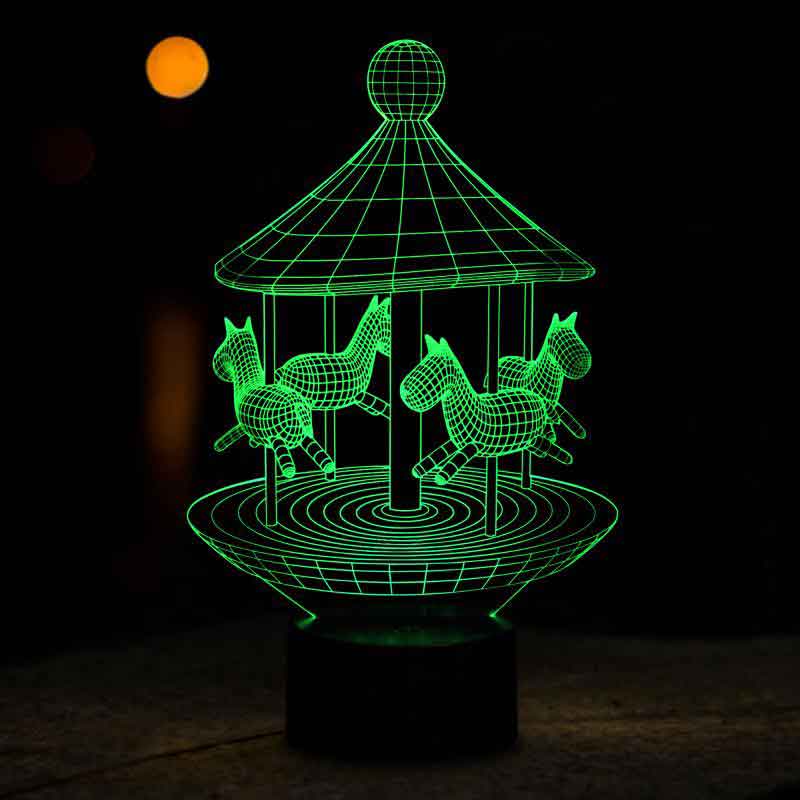 3-dimensional carousel LED night light