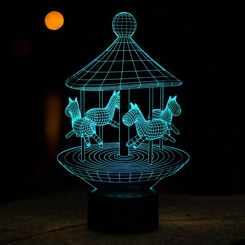 3-dimensional carousel LED night light