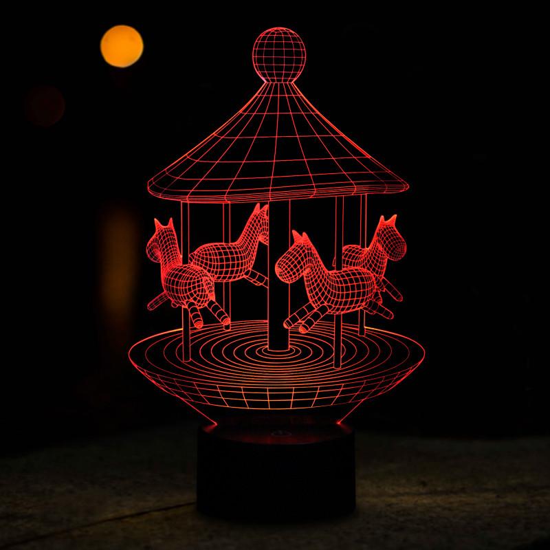 3-dimensional carousel LED night light