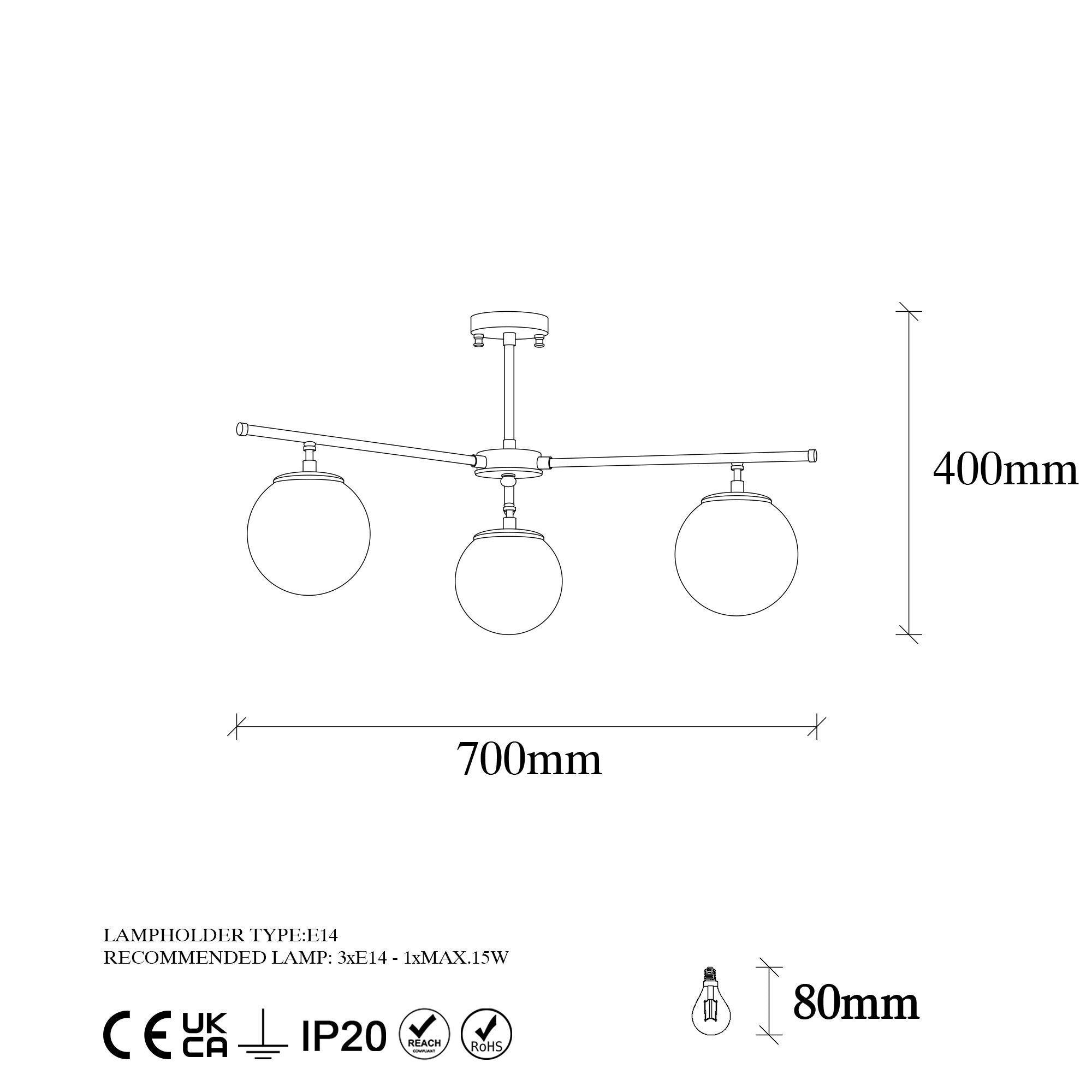 Atmaca 10255 Cam Plafonyer Aydınlatma | ByLamp