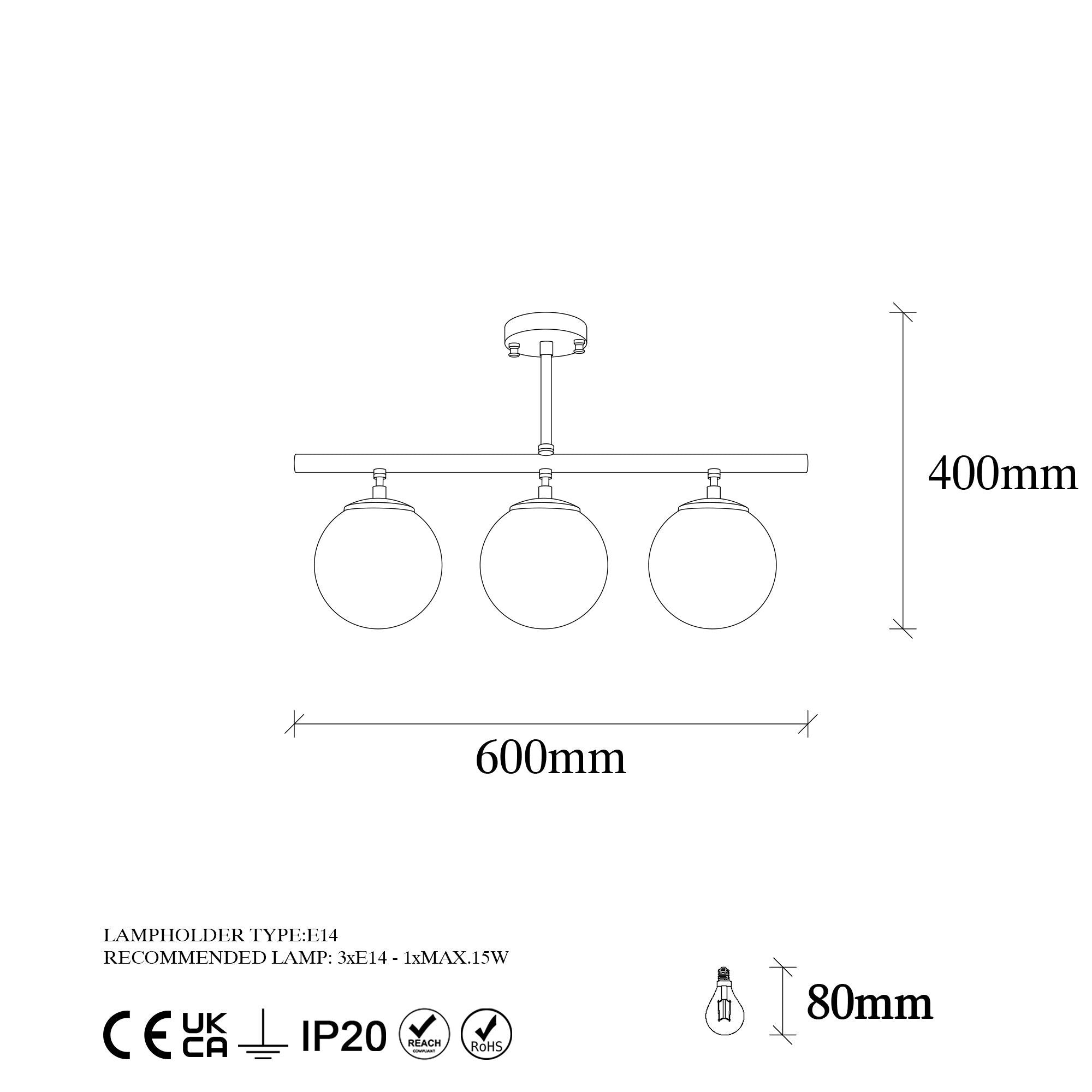 Atmaca 10265 Cam Plafonyer Aydınlatma | ByLamp