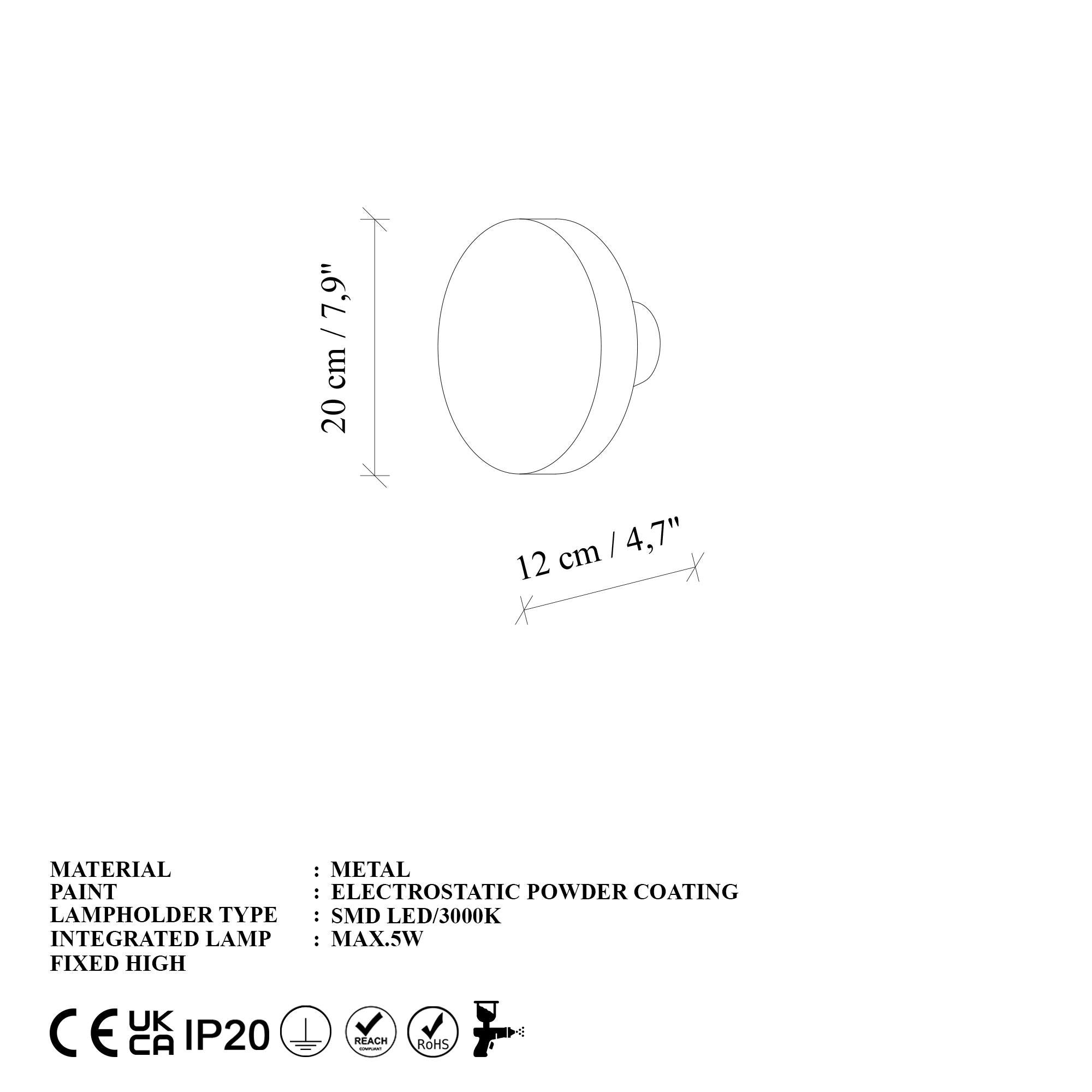 Aura 15520 L K Led Aplik Duvar Aydınlatma | ByLamp