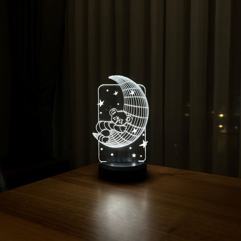 Lámpara de mesa led 3D Moon Grandfather