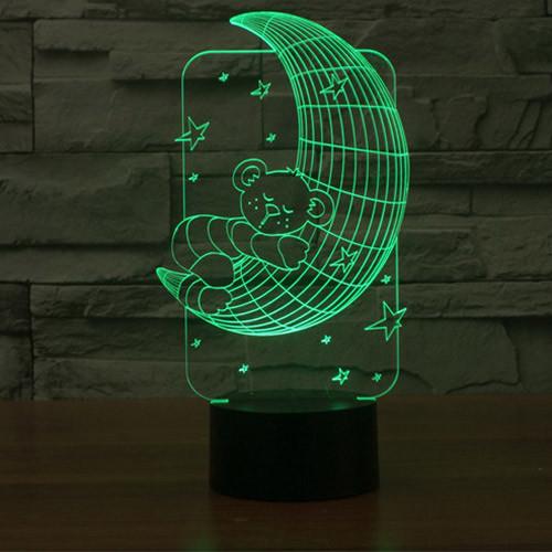 3D-Mond-Großvater-LED-Tischlampe