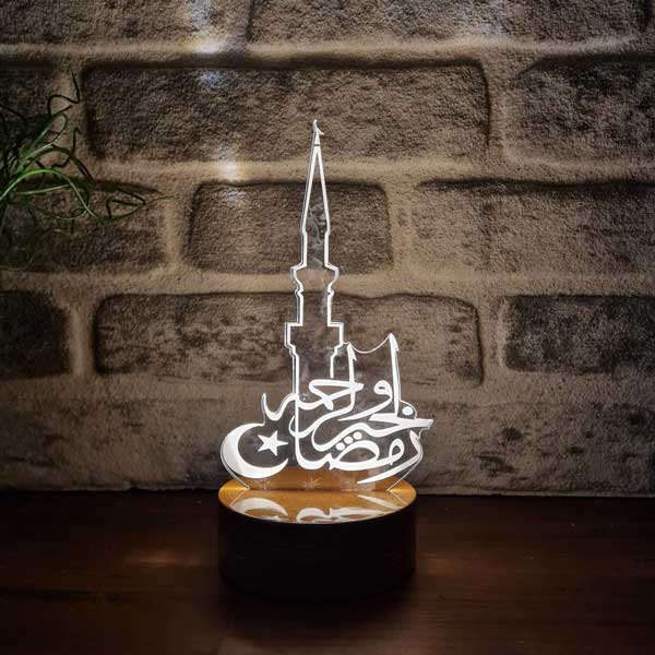 Ay Yıldızlı Minare Figürlü Dekoratif Hediye Led Masa Lambası