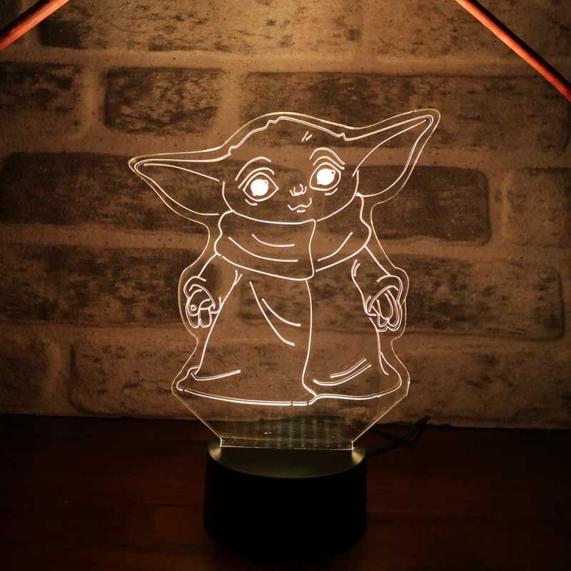 Baby Yoda Figürlü Dekoratif Hediye Led Masa Lambası | BYLAMP