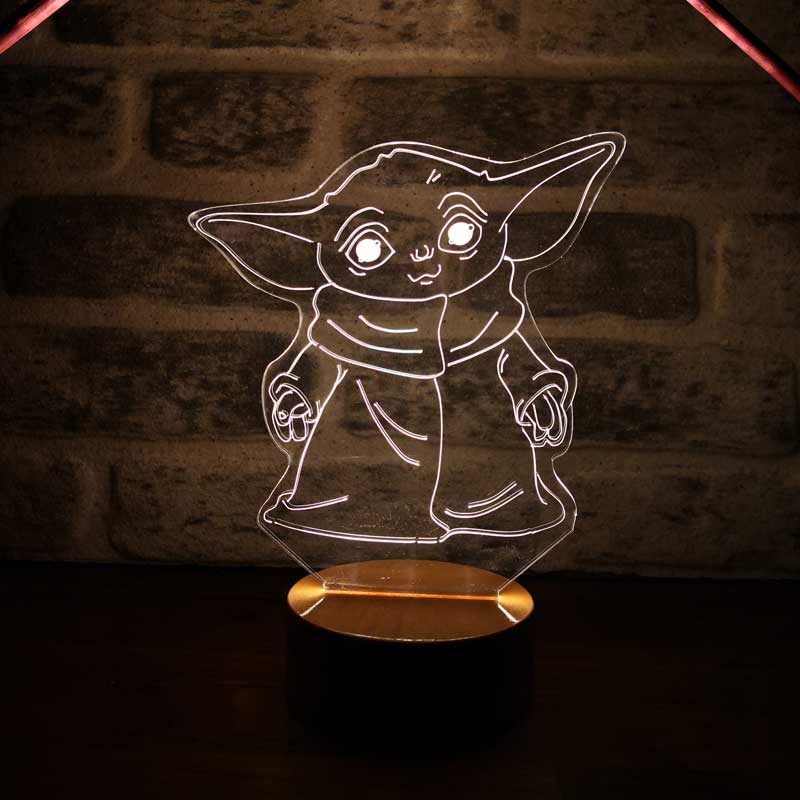 Baby Yoda Figürlü Dekoratif Hediye Led Masa Lambası