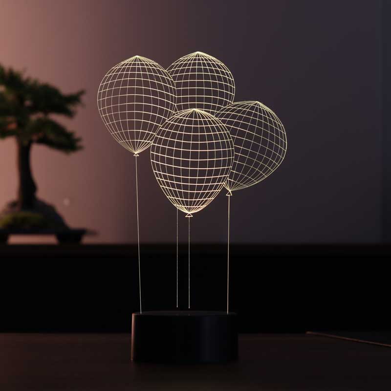 Lámpara de mesa led globo 3D