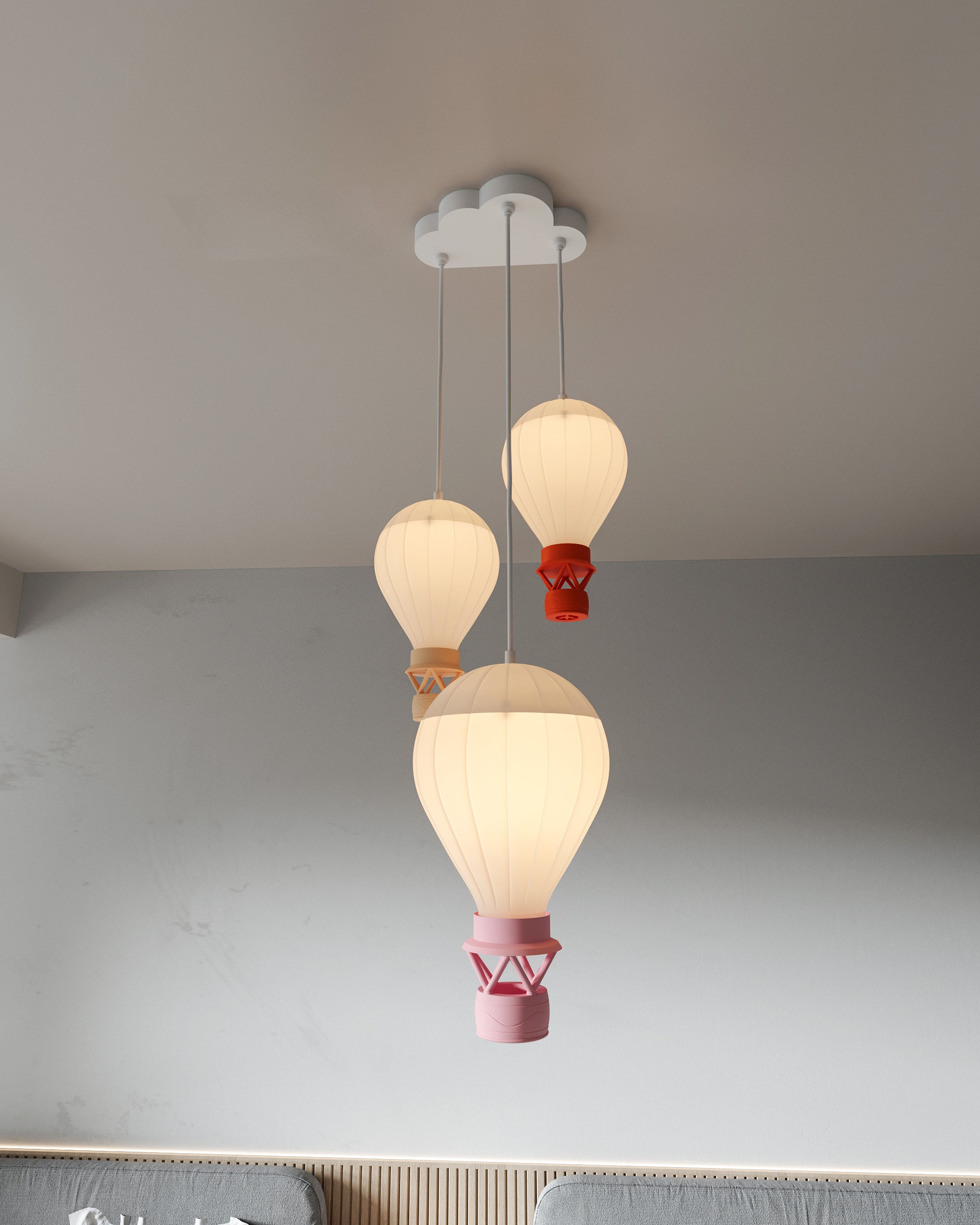 Renkli 3'lü Set Balon Sarkıt Aydınlatma | ByLamp