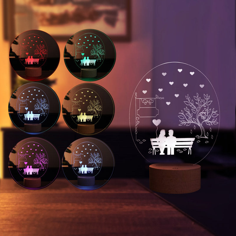 3D Bench Tree Led Table Lamp