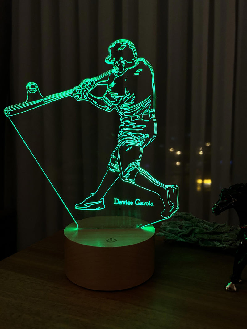 Lámpara led de béisbol 3D