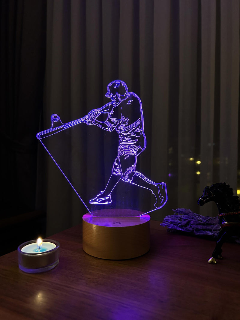 3D Baseball-LED-Lampe