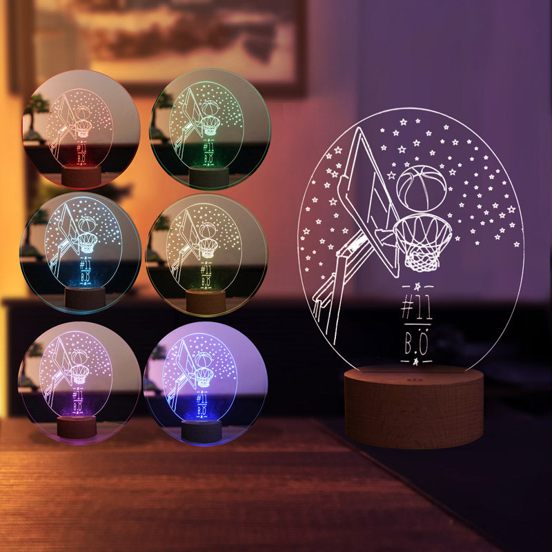 3d basketball crucible gift led lamp