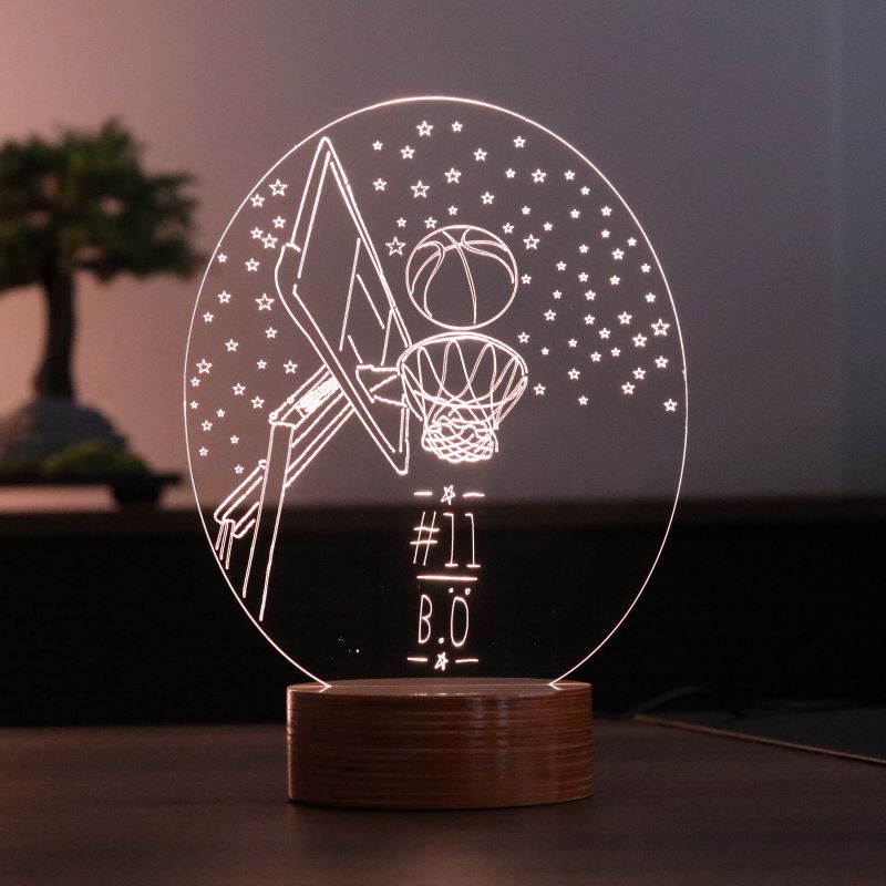 3d basketball crucible gift led lamp