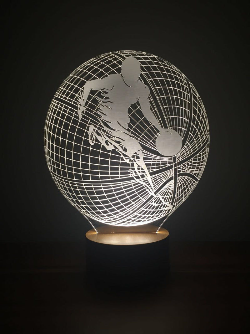 Basketbol Topu, Basketbolcu Figürlü Dekoratif Hediye Led Masa Lambası | BYLAMP