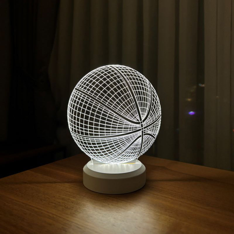 3D Basketballball-LED-Tischlampe