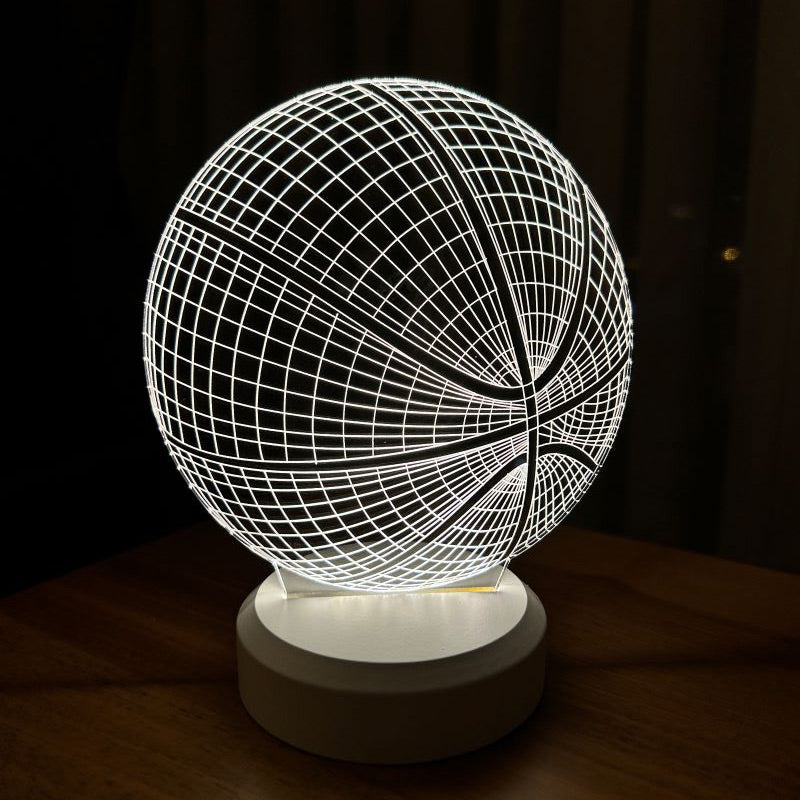 Lámpara de mesa led de baloncesto 3D