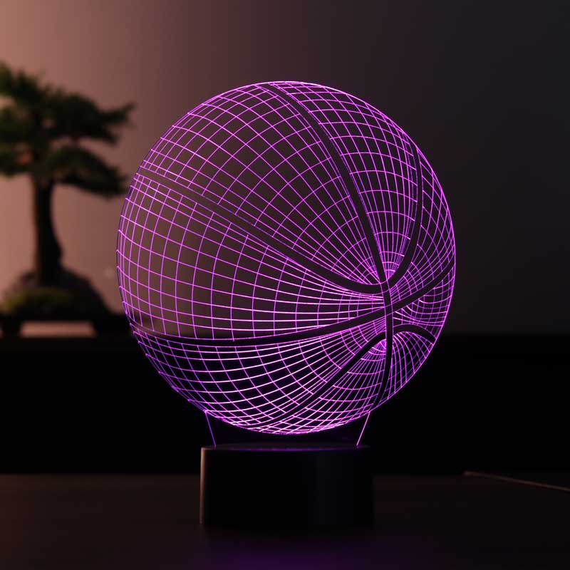 3D كرة السلة بقيادة مصباح الجدول