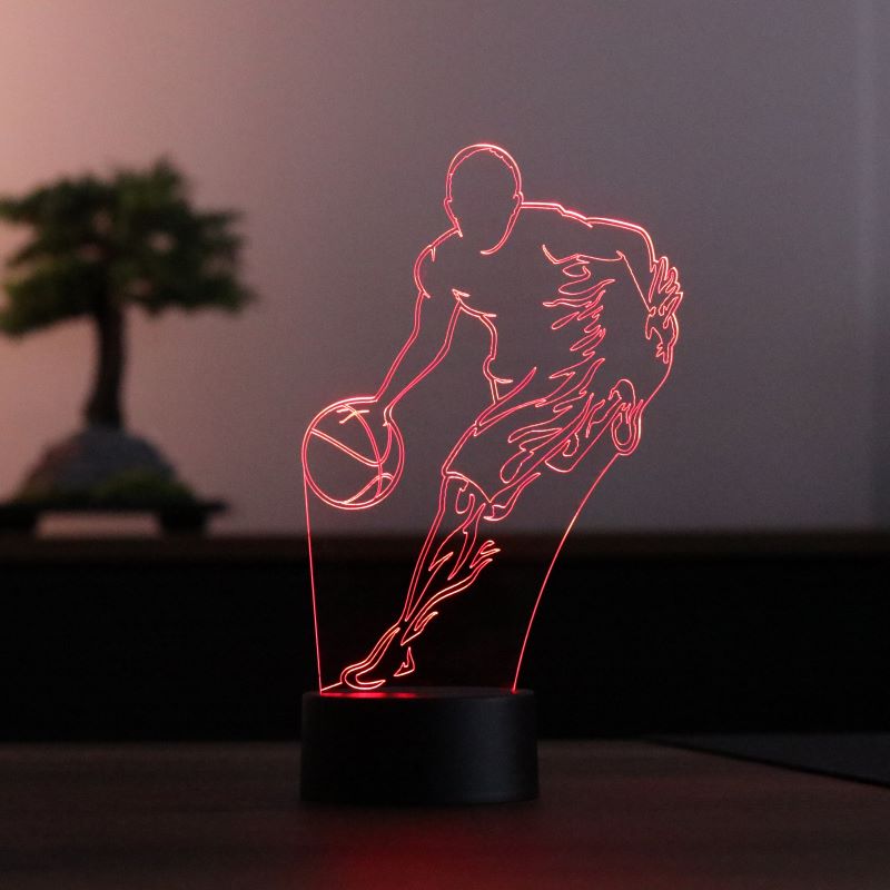 3D لاعب كرة السلة بقيادة مصباح الجدول