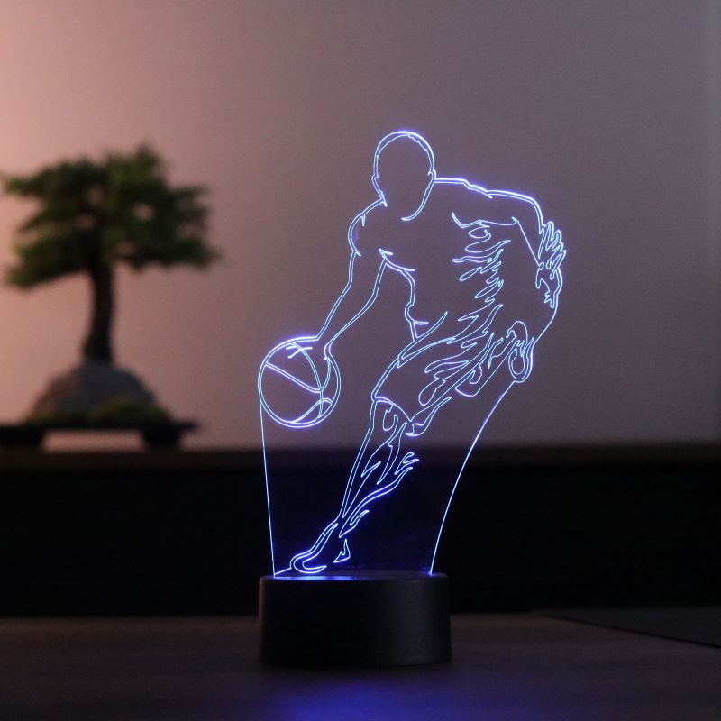 Lámpara de mesa led jugador de baloncesto 3D