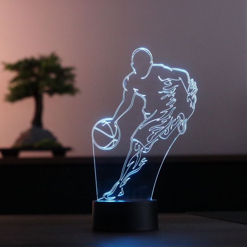 Lámpara de mesa led jugador de baloncesto 3D