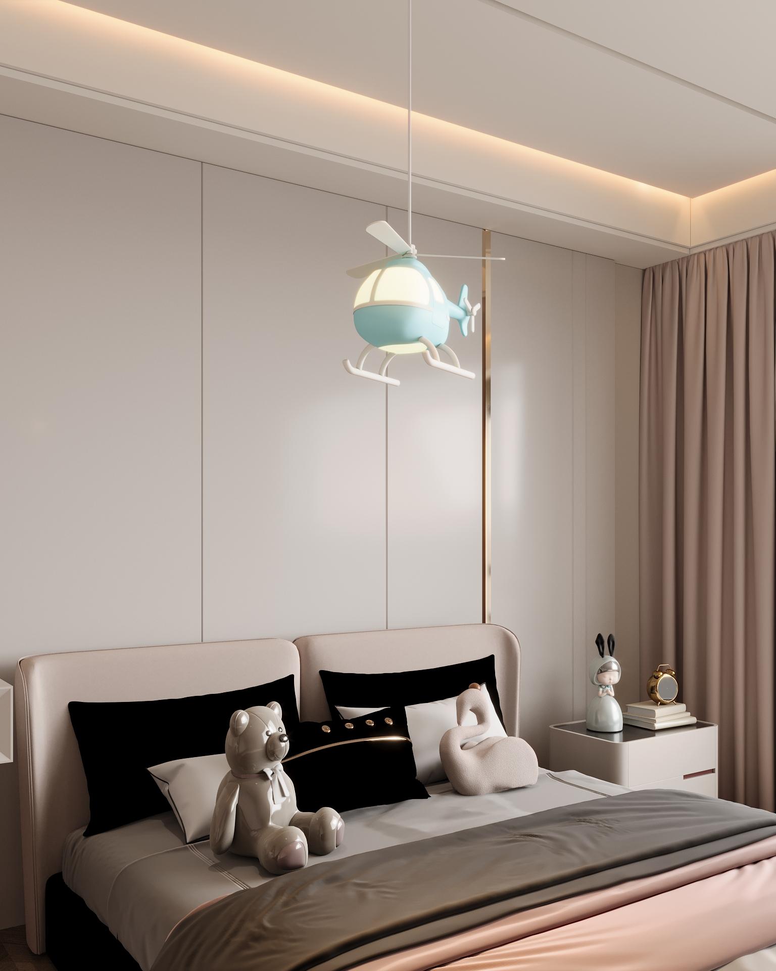 Helikopter Sarkıt Lamba Çocuk Odası Aydınlatma | ByLamp